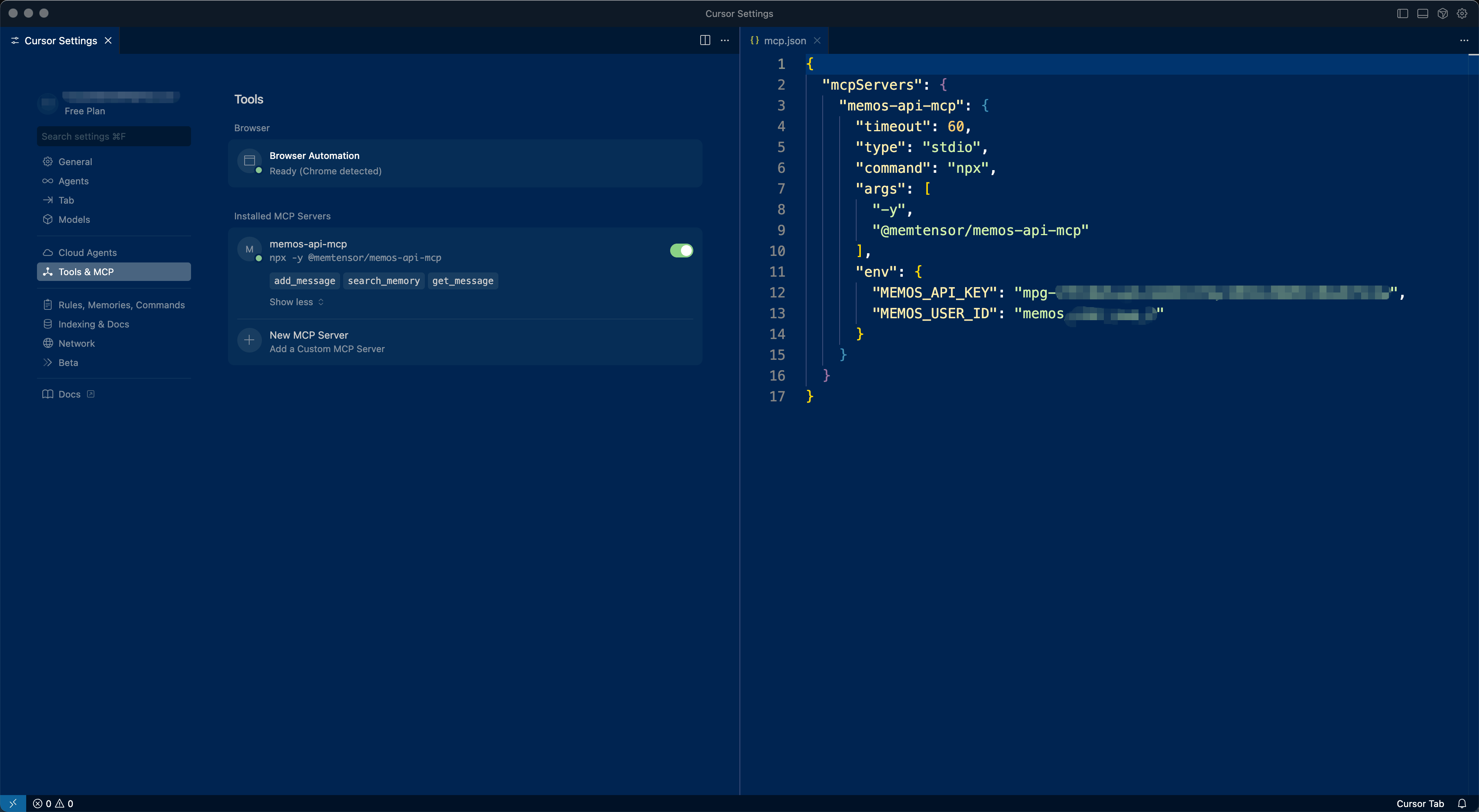 Using MemOS in Cursor